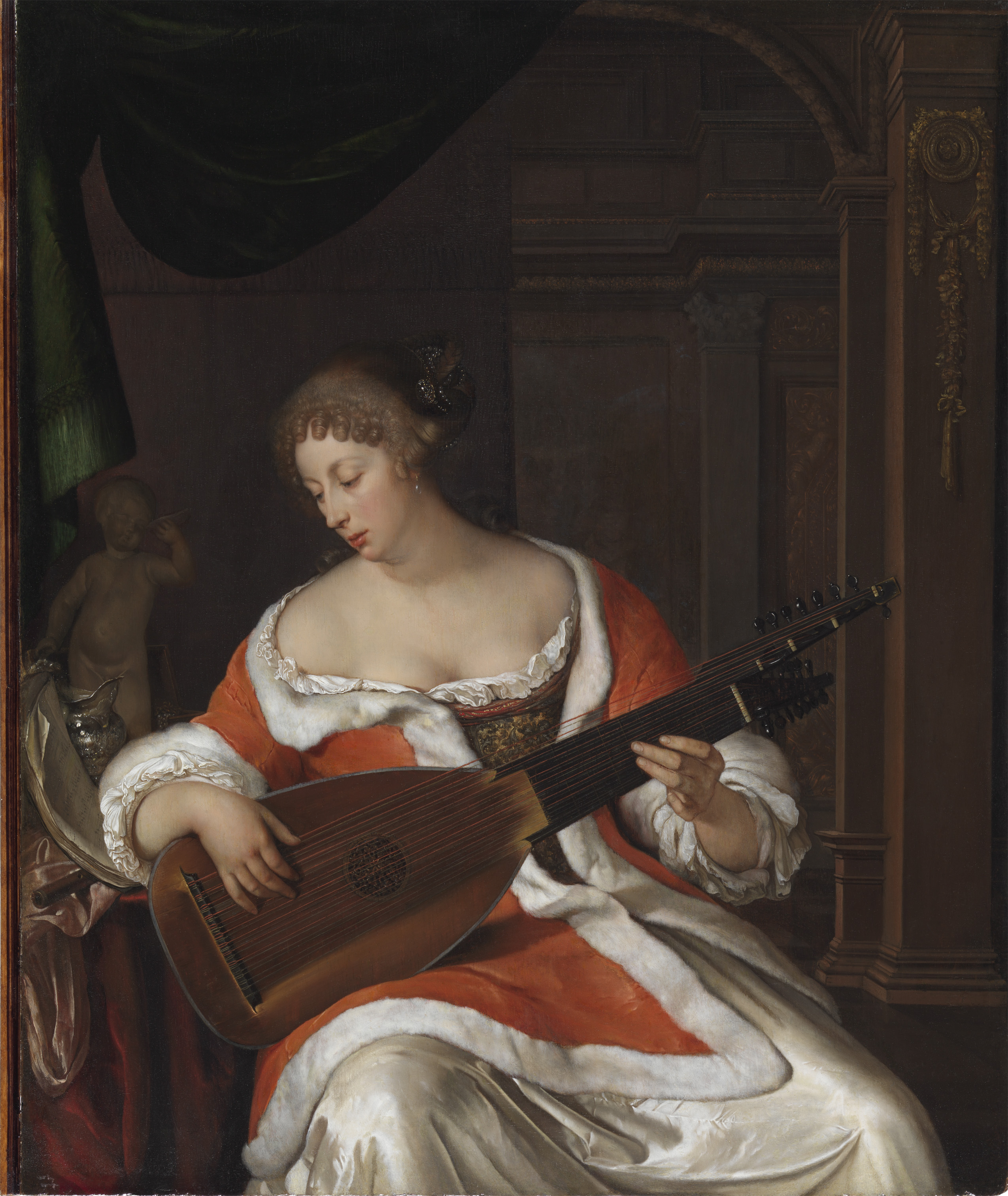 EN-100-Eglon_van_der_Neer-A_Lady_Playing_a_Lute_in_an_Interior_