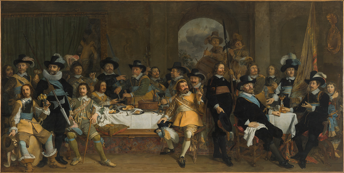 SA_7406-Schuttersmaaltijd_met_kolonel_Jan_van_de_Poll_en_kapitein_Gijsbert_van_de_Poll