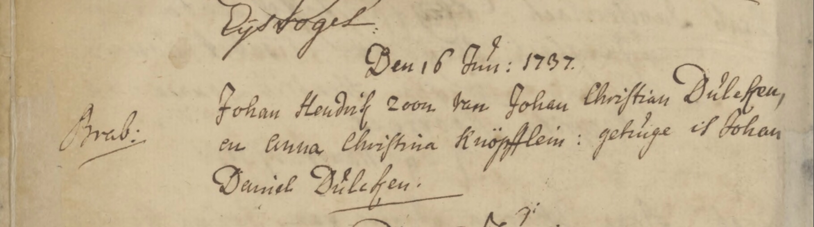 Johan hendrik 1737