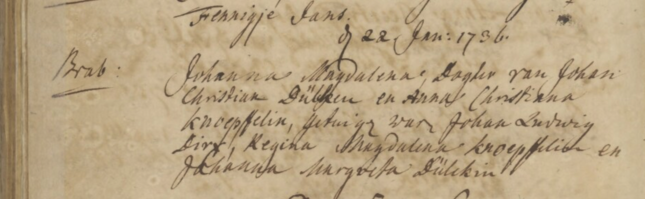 Johanna magdalena 1736